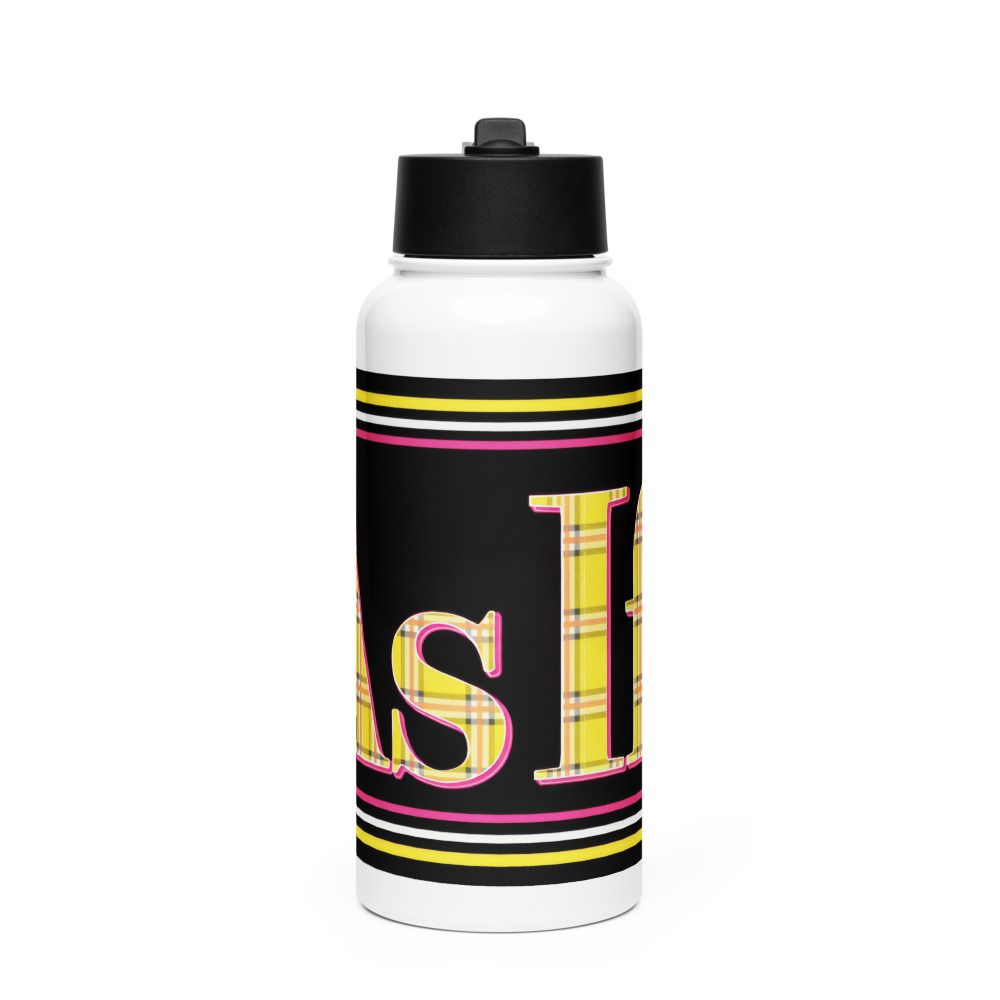 Stainless Steel Water Bottle with a Straw Lid