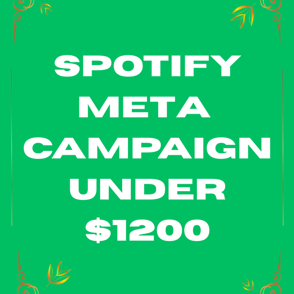 Spotify Meta Promotion UNDER $1200 