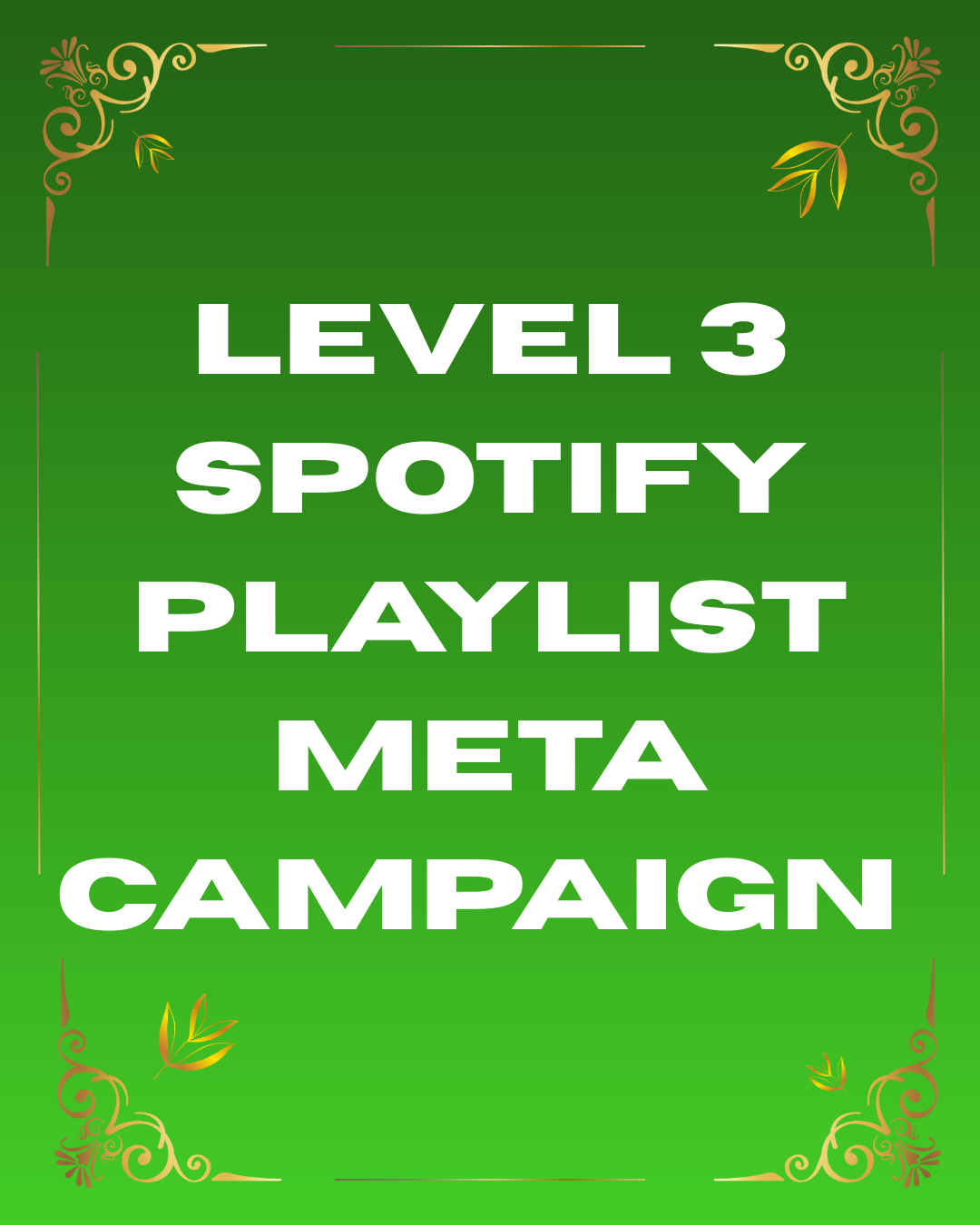 Level 3 Spotify Playlists Meta Campaign 