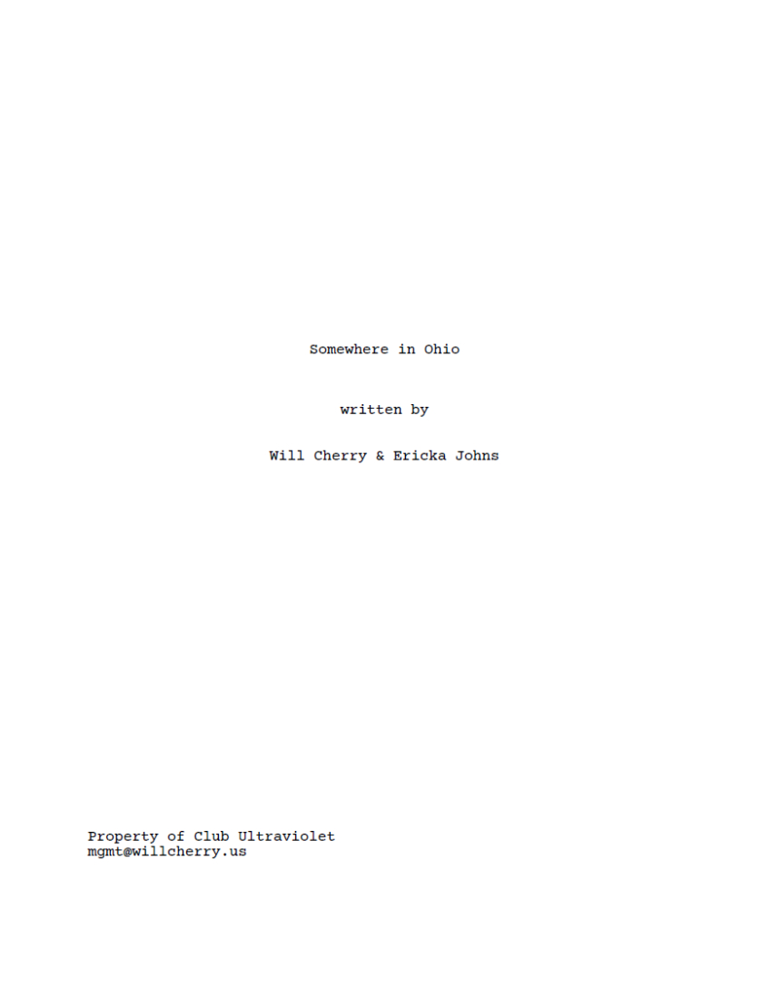 Somewhere in Ohio... (Screenplay)