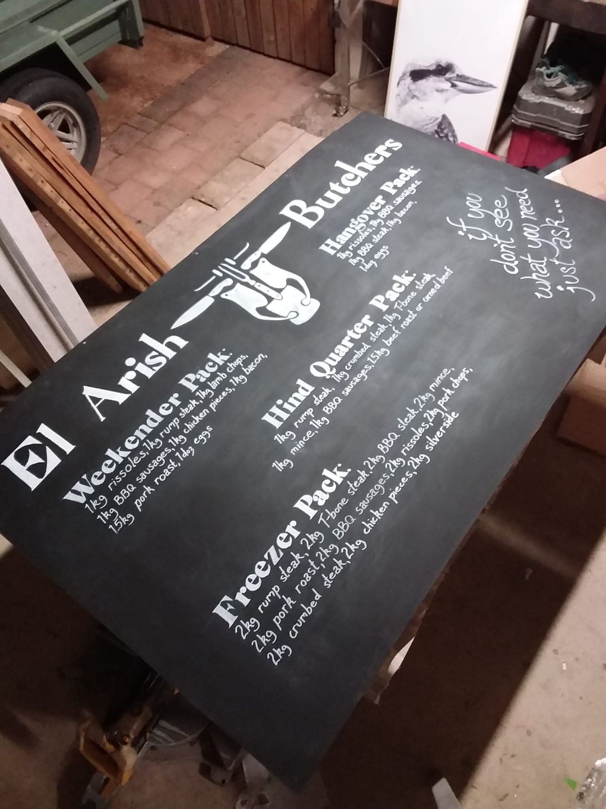El Arish Butchers Chalk Board
