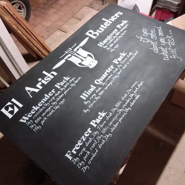 El Arish Butchers Chalk Board
