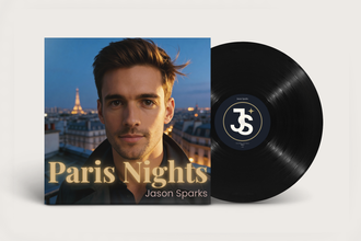 Jason Sparks Paris Nights vinyl – 12‑inch black record with official album artwork.