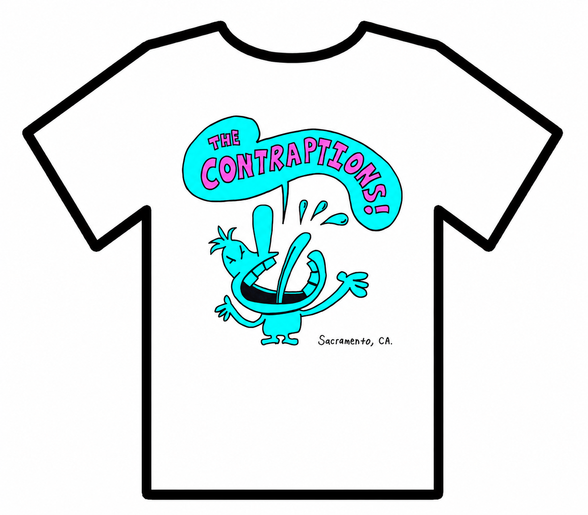 Contraptions Yelling Guy T-shirt XL