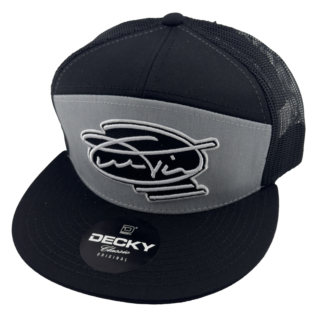 Signature Silver and Black Flatbill Snapback