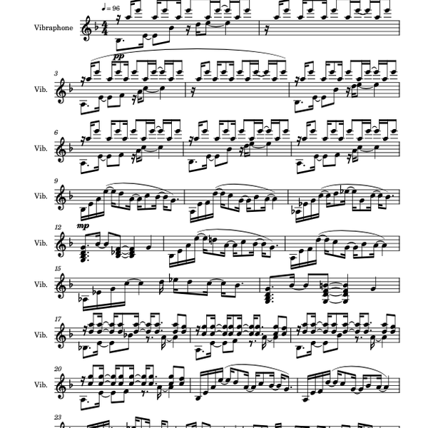 Man Of The Air - Vibraphone Solo - Micah Baker. (Written For Liam Roberts)