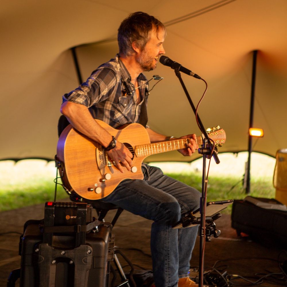 One Man Festival playing live at a gig
