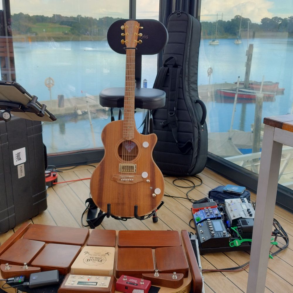 One Man Festival's gig equipment setup