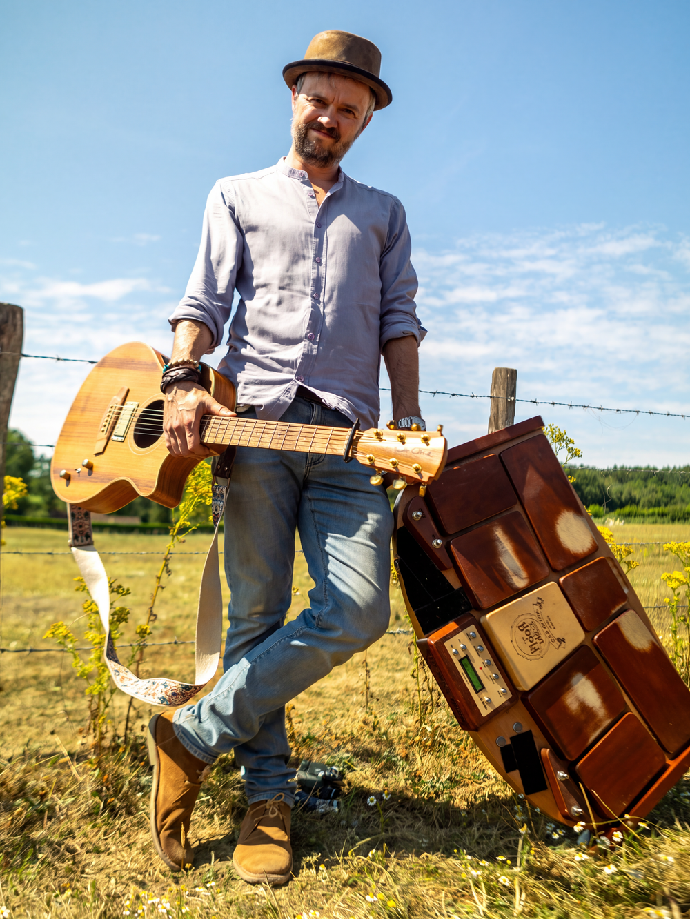 One Man Festival playing live at a gig