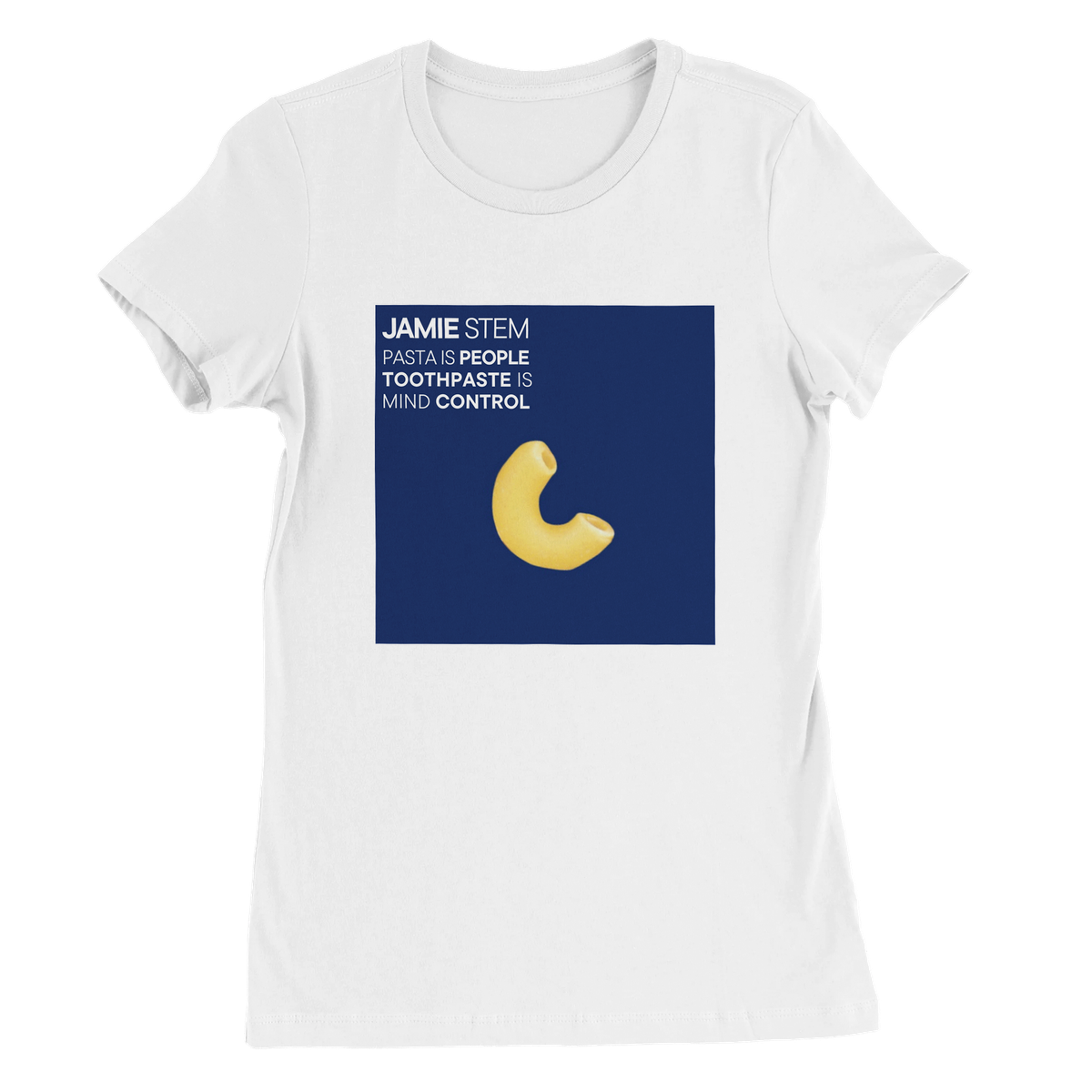 Pasta Is People, Toothpaste Is Mind Control - Women’s Cut T-Shirt