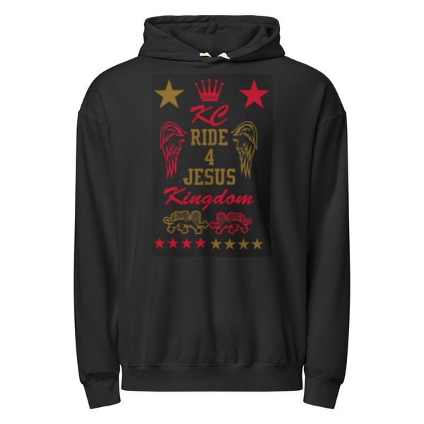 KC Ride 4 Jesus Kingdom (LEGENDARY CLASSIC) Unisex Garment-Dyed Lightweight Fleece Hooded Sweatshirt I Comfort Colors 1467