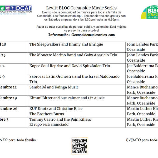 Compartir (Spanish) - Levitt BLOC Oceanside Music Series