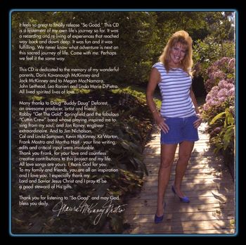 Acknowlegments for the Clady Records CD, "So Good"
