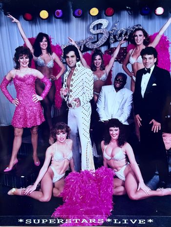 Superstars Live at Foxwoods Casino. Maura in pink on the left.
Frank in Tuxedo on the right
