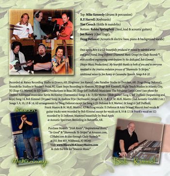 Credits for the Clady Records CD "Shamrocks To Stripes" CD
