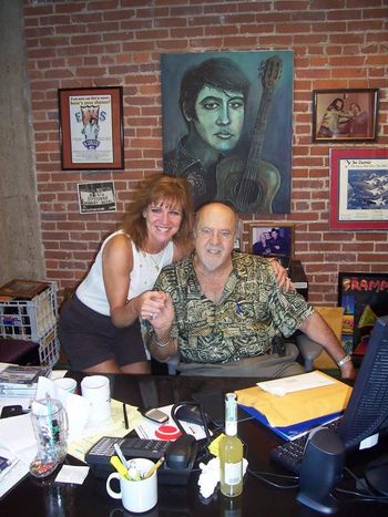 With Joe Guercio, Composer , Actor & Producer. Musical director and Conductor for Elvis Presley (1970-1977)
In Joe Guercio's recent years Nashville office
