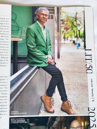 Newcity Magazine's image of Ignatius at Printers Row for the LIT50 list, 2025