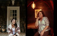 Jane Kramer, Hannah Kaminer, and Jackson Dulaney at the Grey Eagle Patio