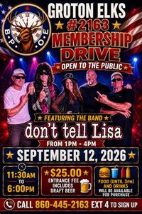 Don’t Tell Lisa @ Groton Elks