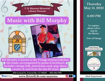 Flyer for gig at Bristol Library
