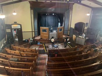 Recording in the live room at Studio X (Seattle, Wa).
