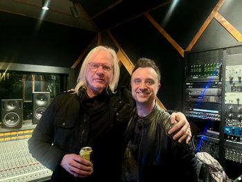 In the studio with producer Joe Reineke.
