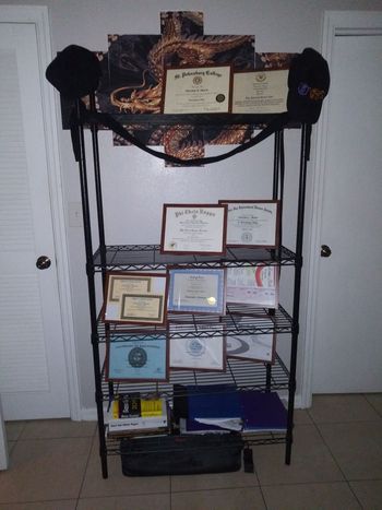 Certificates and recognitions accomplished by Christina Thorne, the one and only RiffQueen
