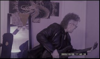 RiffQueen leather jacket bass shot