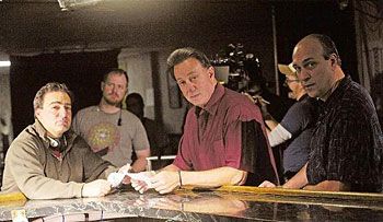 On the set of "Once Upon A Time In Brooklyn" with director Paul Borghese & Actor Tony Darrow
