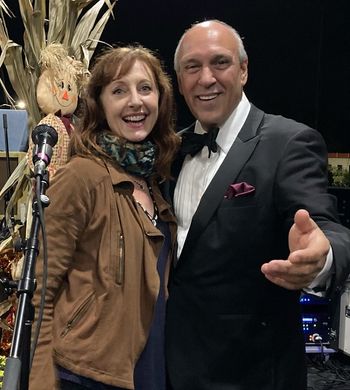 On stage with Broadway's Rita Harvey
