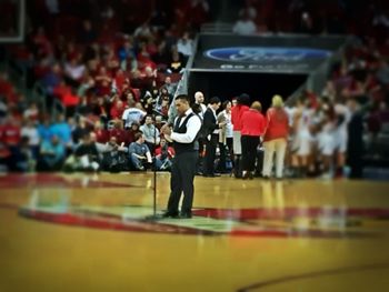 University of Louisville's Native American Appreciation Night in honor of Shoni Schimmel, Louisville, Kentucky, 2014
