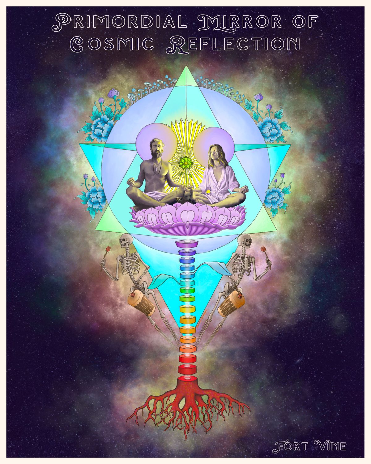 Primordial Mirror of Cosmic Reflection Poster - FORT VINE