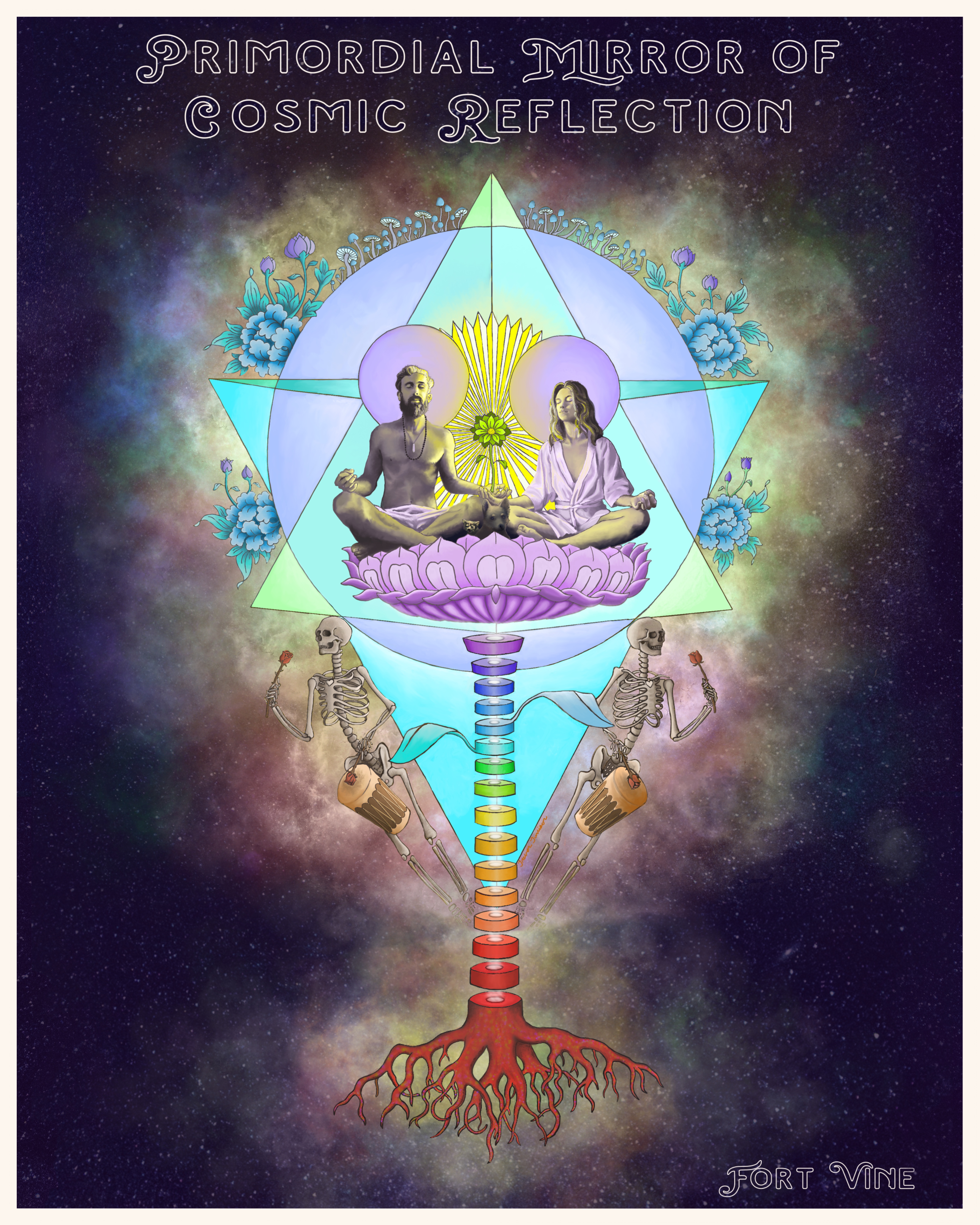 Primordial Mirror of Cosmic Reflection Poster - FORT VINE