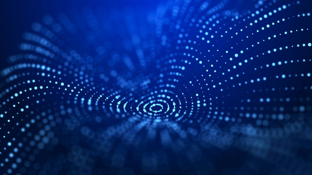 Aspiire contact and communication visual with digital signal waves and data connection