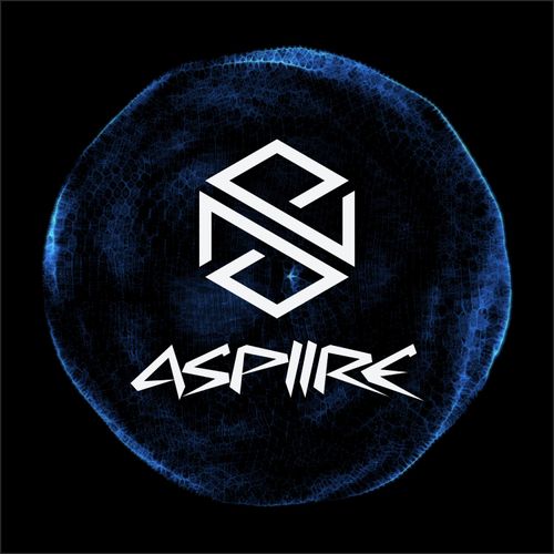 Aspiire Identity Online cover artwork featuring a glowing blue digital sphere with the Aspiire logo, representing signal transmission and the beginning of the Aspiire universe