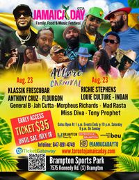 Toronto Jamaica Day GTA - JAH CUTTA SINGS GOLD 2026 Tour