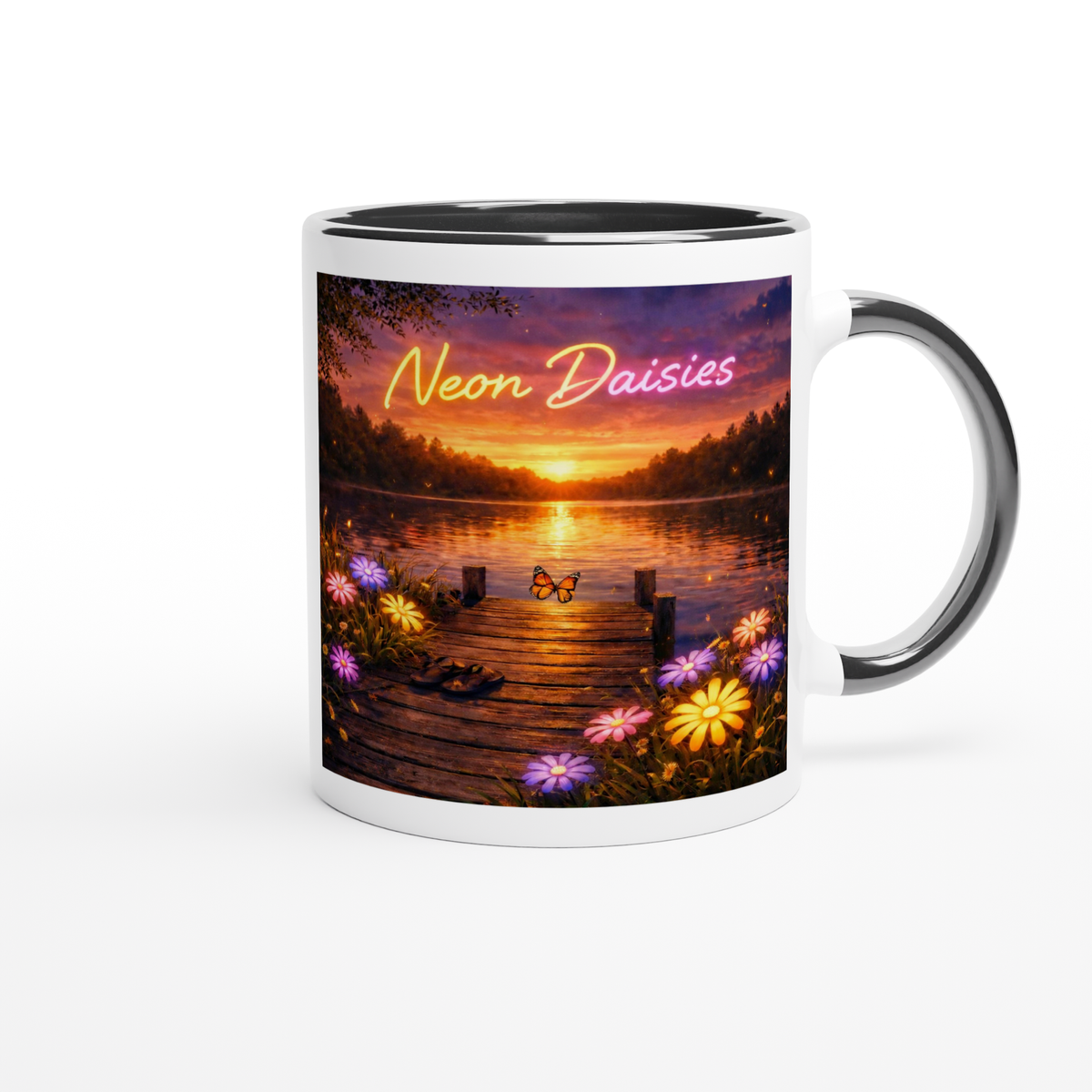 Neon Daisies - Ceramic Mug