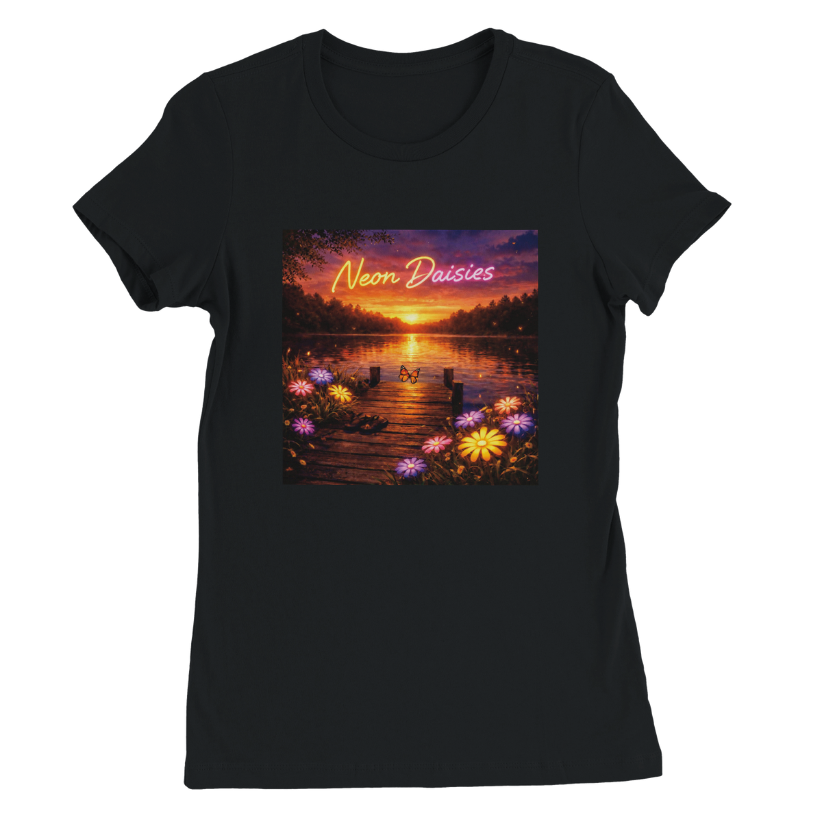 Neon Daisies - Women’s Cut T-Shirt