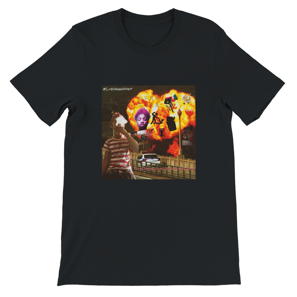 i'm in derealization for fuks sake-album t-shirt