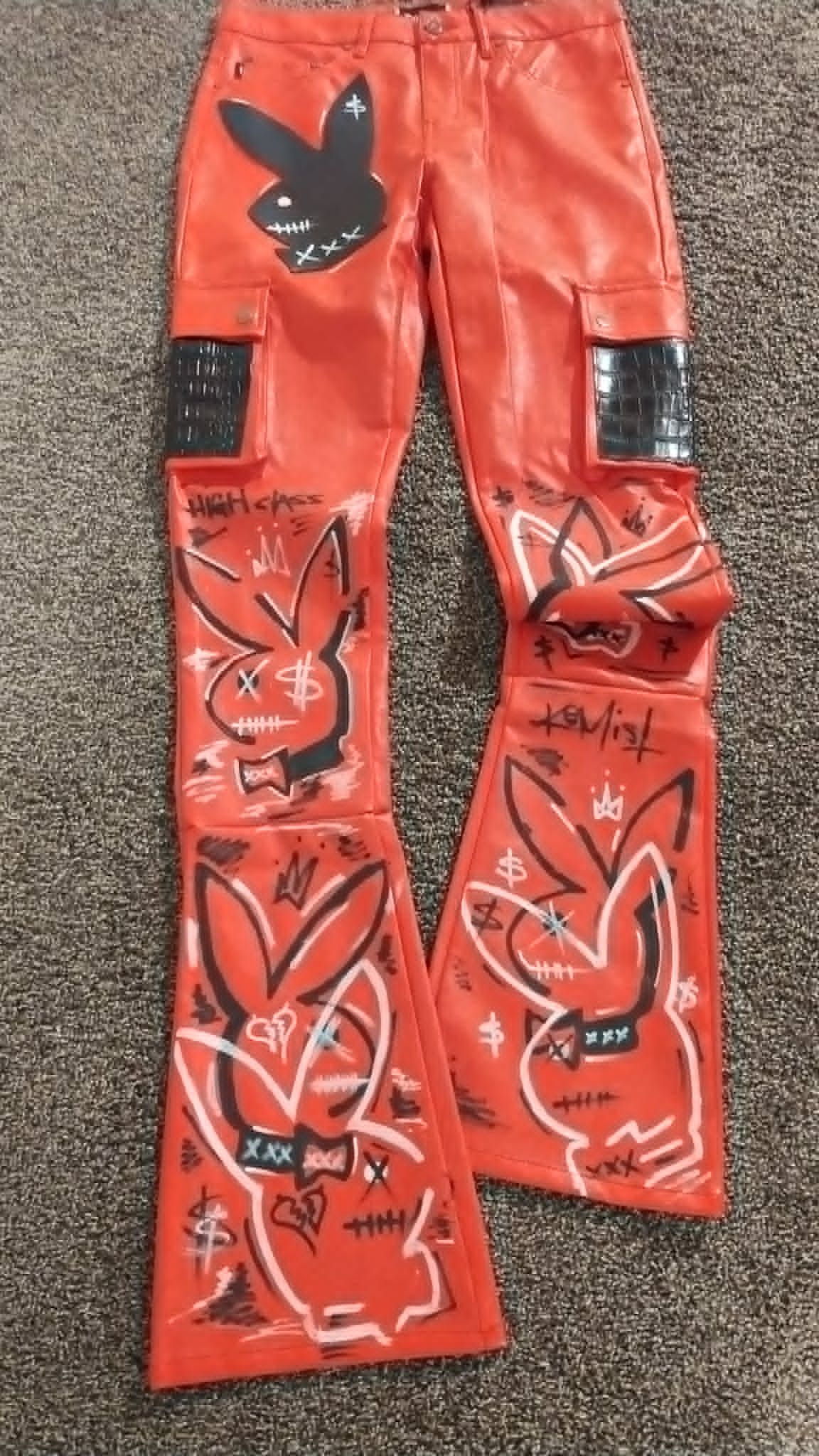 Leather Playboy pants