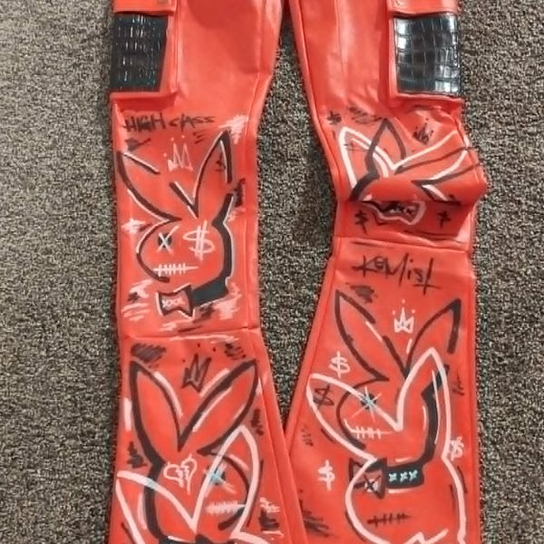 Leather Playboy pants