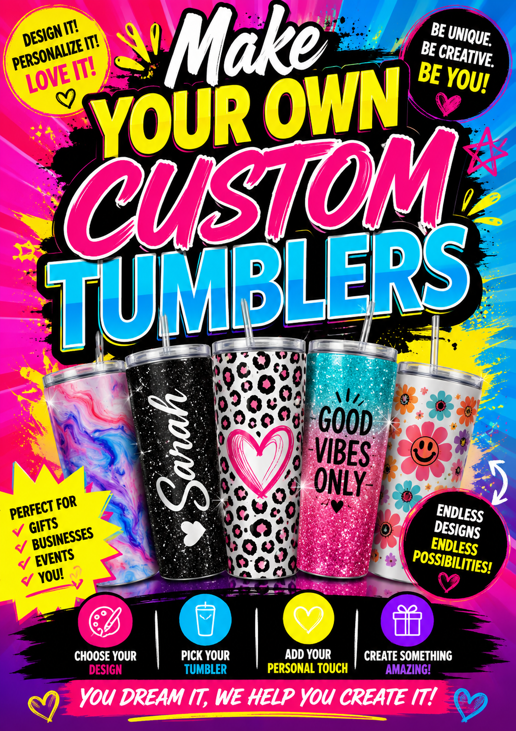 Custom tumblers 