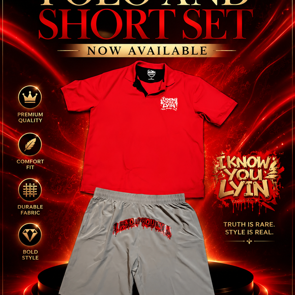 Iknowyoulyin polo and short set 
