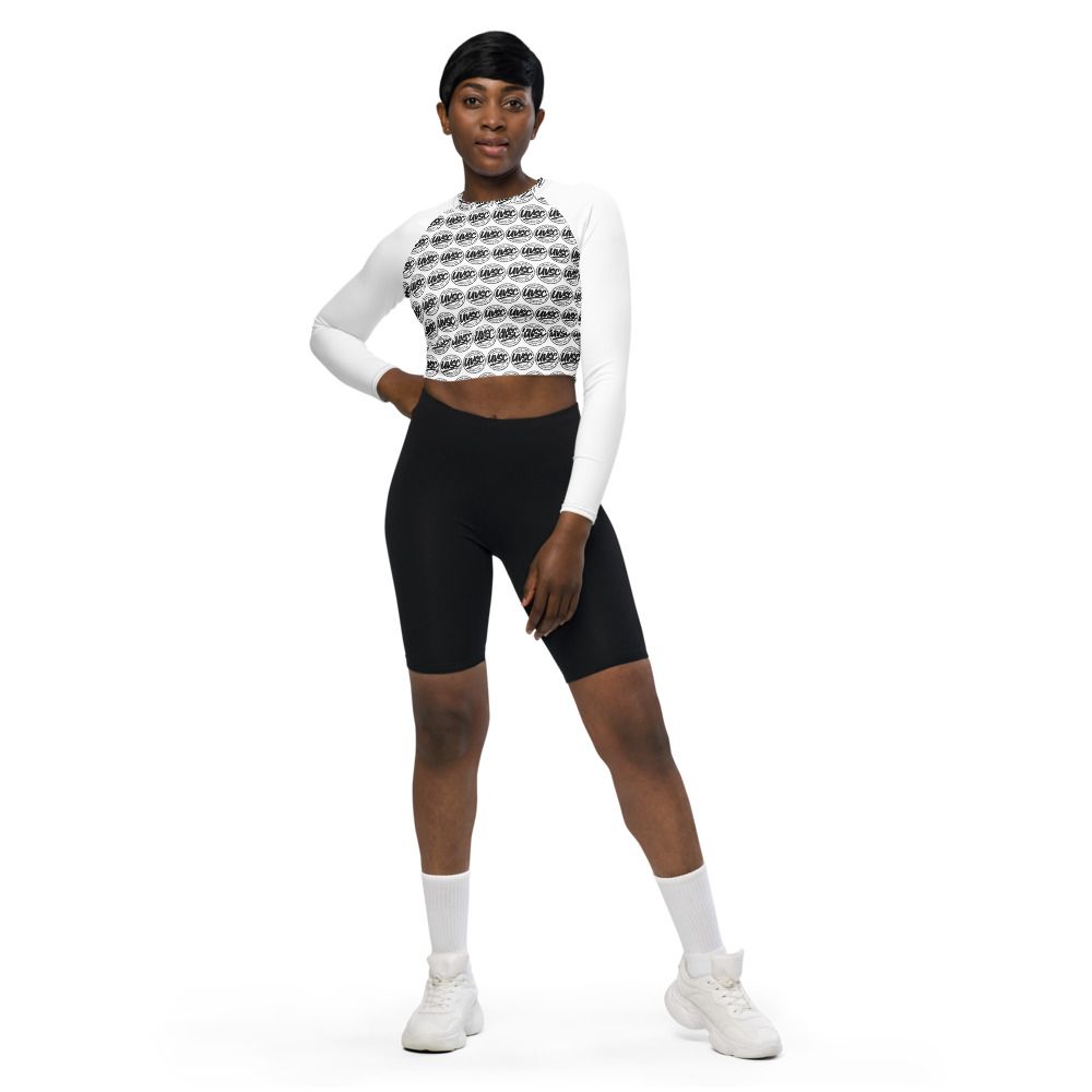 UVSC All-Over Print Long Sleeve Crop Top