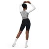 UVSC All-Over Print Long Sleeve Crop Top
