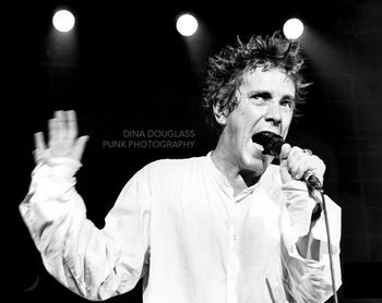 Dina Douglass photo of John Lydon of The Sex Pistols and PIL
