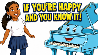 If You're Happy and You Know It by Jill on Keys Kids featuring Jilla and Grandy the Piano for preschoolers and early learning.