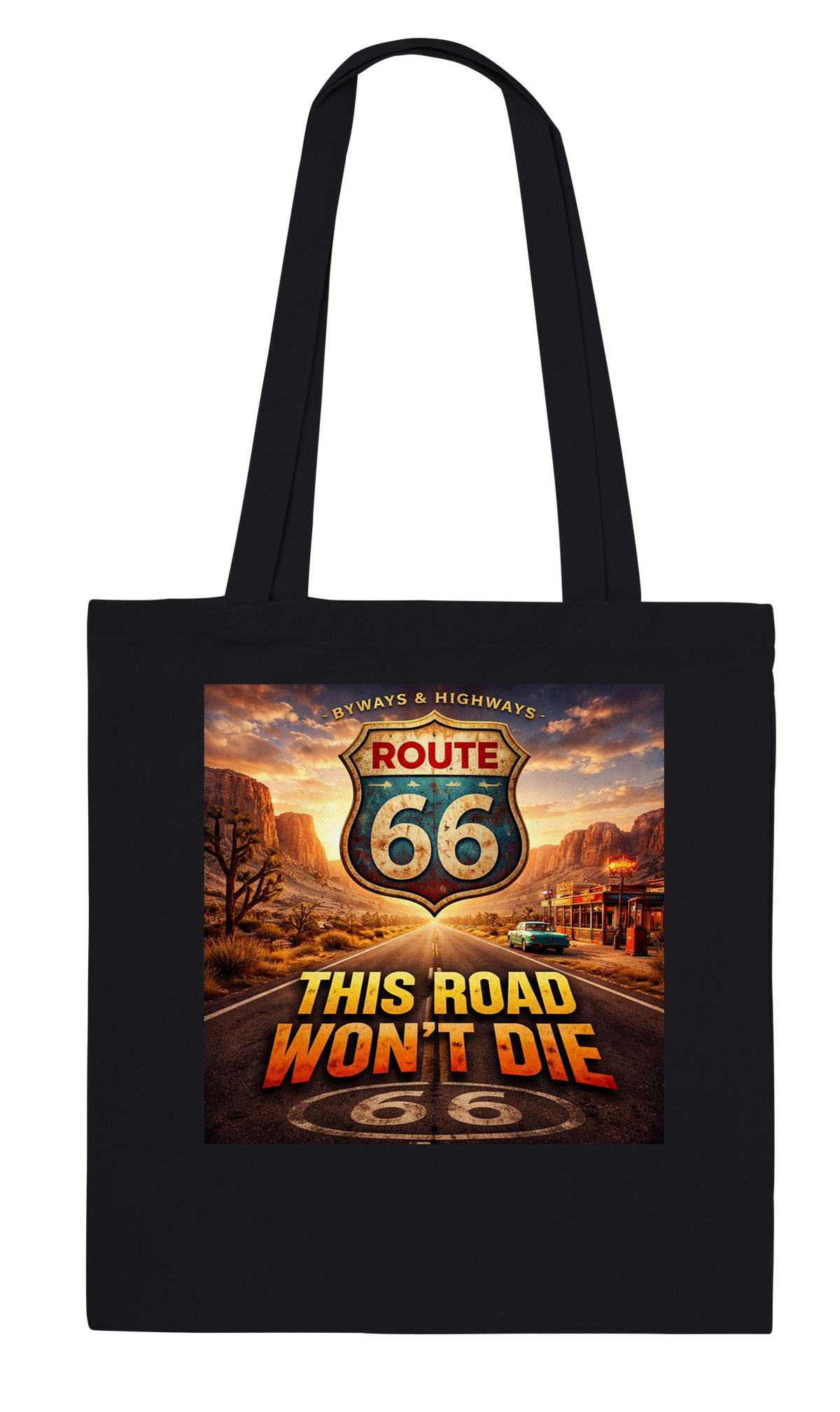 Route 66, This Road Won't Die - Tote bag
