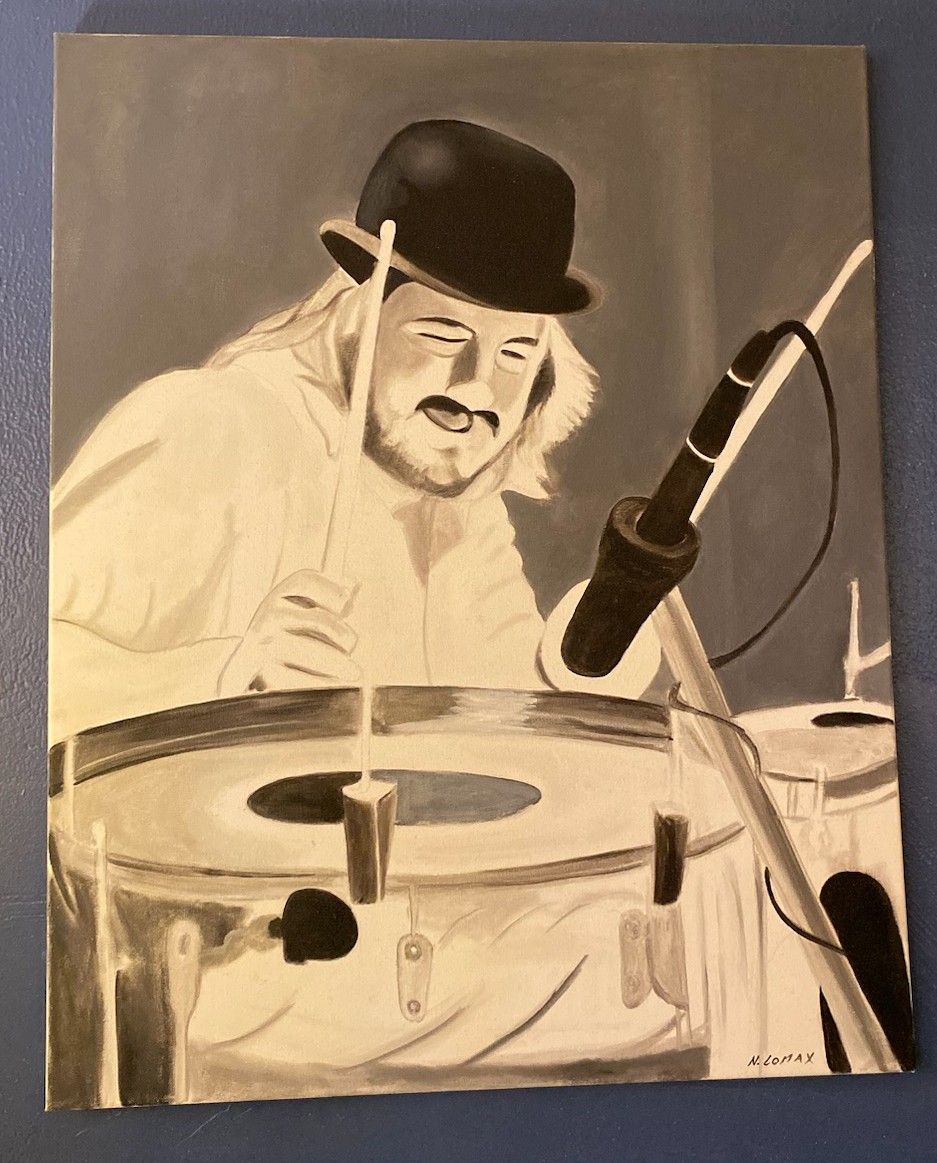 John Bonham, Acrylic, Canvas 18" x 24"