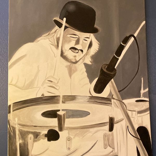 John Bonham, Acrylic, Canvas 18" x 24"